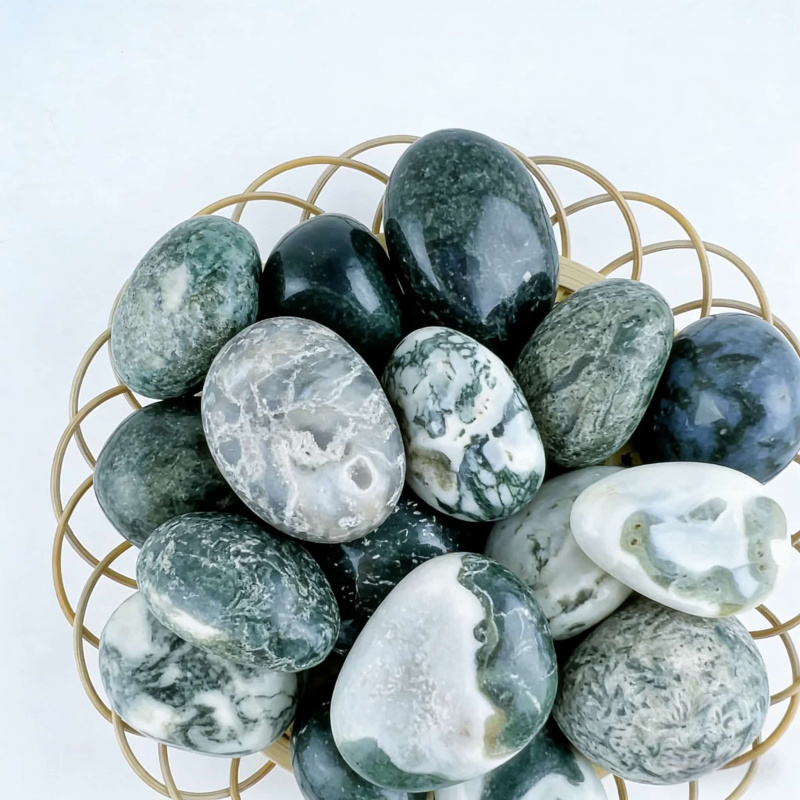 Natural Moss Agate Crushed Sto – Echeveria Succulent recenzja i cena