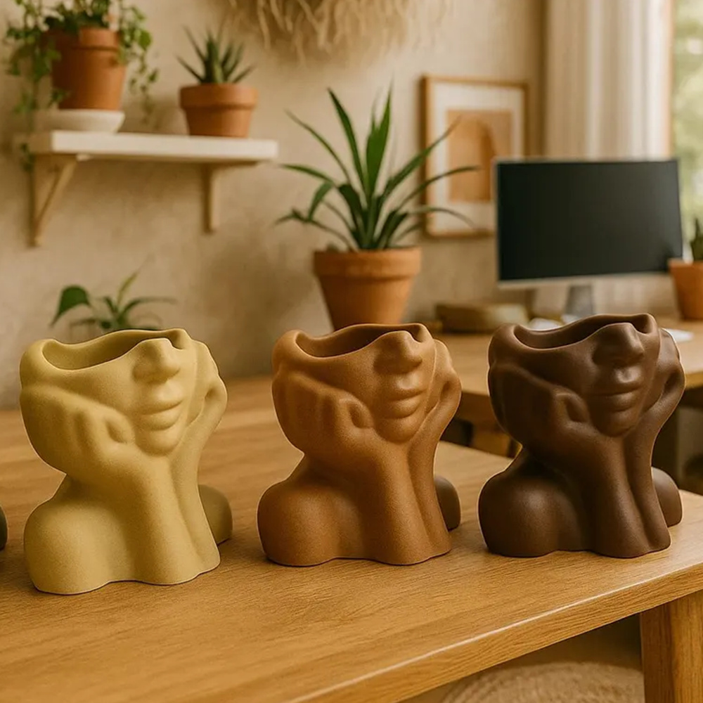 Abstract Face Planter Pot Sili – Echeveria Succulent recenzja i cena