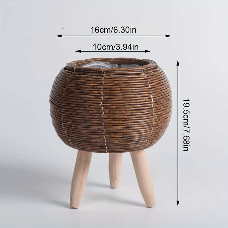 Charming Rustic Rattan Planter – Aloe Vera Pot recenzja i cena