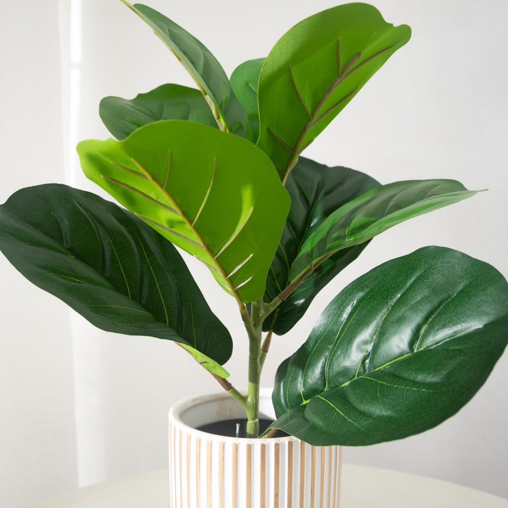 38cm 9 Forks Artificial Ficus  – Ficus Lyrata Tree recenzja i cena