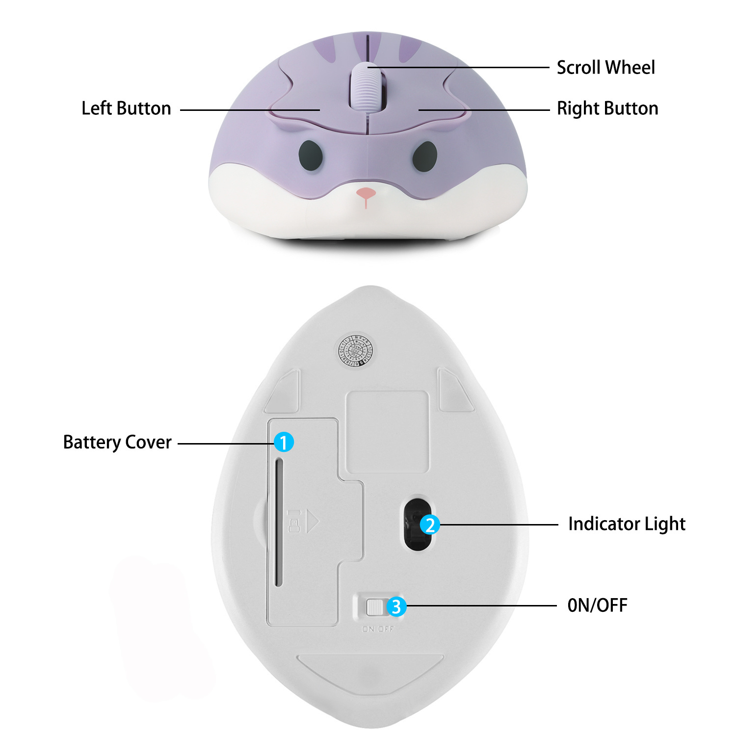 2.4G Wireless Mouse Purple Ham – Tradescantia Purple recenzja i cena