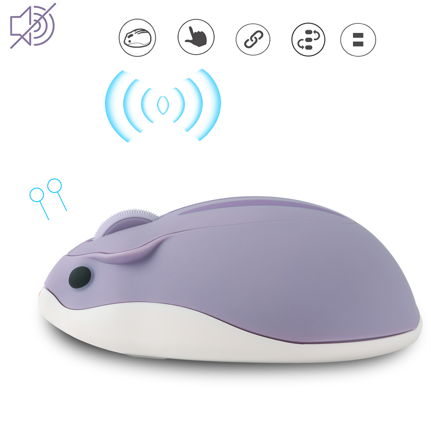 2.4G Wireless Mouse Purple Ham – Tradescantia Purple recenzja i cena
