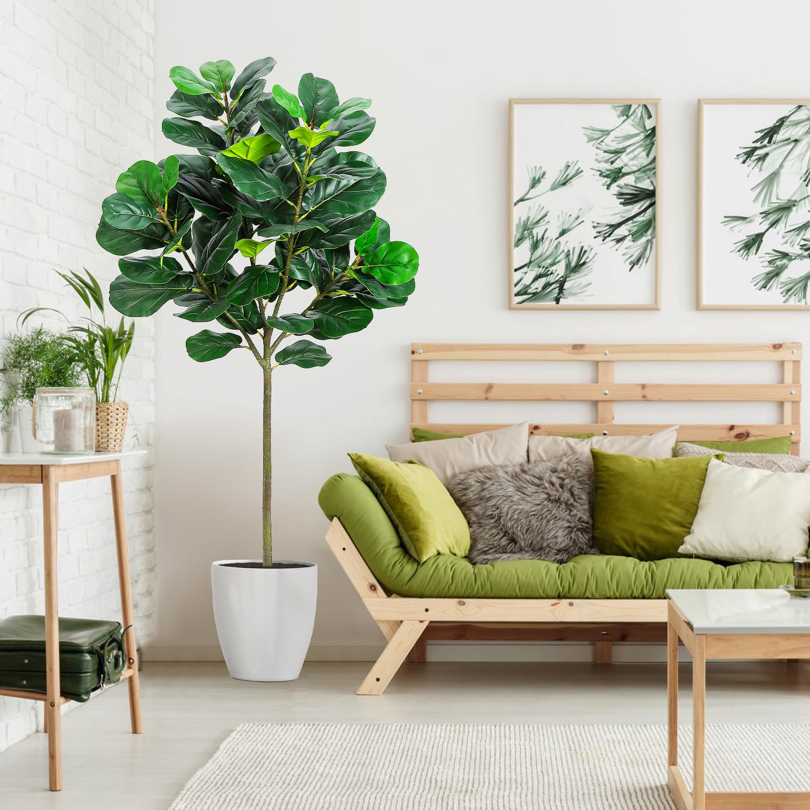GlowSol 5.2 Ft Artificial Fidd – Ficus Lyrata Tree recenzja i cena