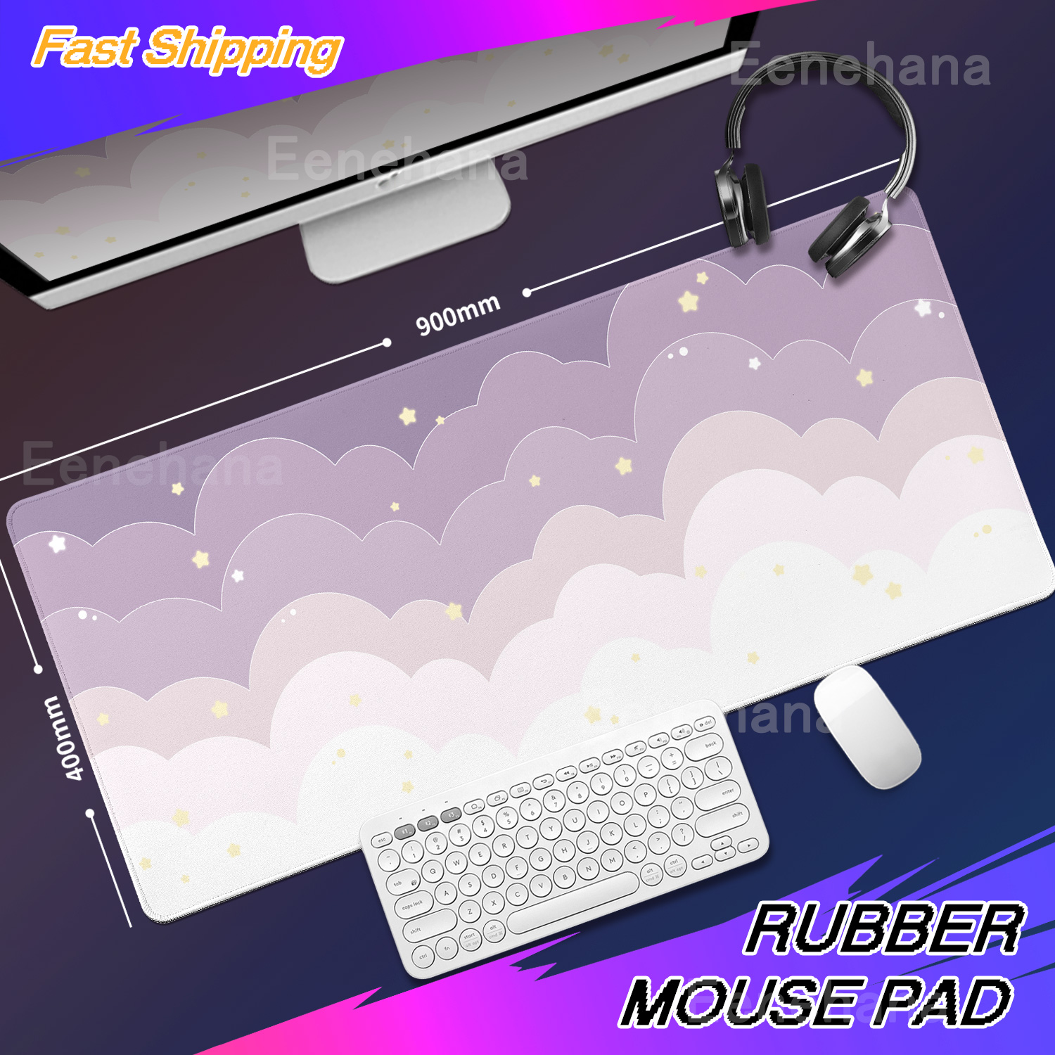 Light Blue Pink Clouds Desk Ma – Tradescantia Purple recenzja i cena